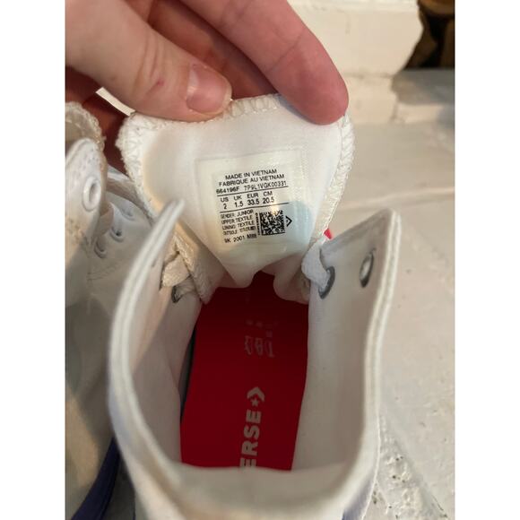 Converse Chuck Taylor High Top All Star CTAS Junior Big Girl Youth Size 2 - Picture 4 of 7